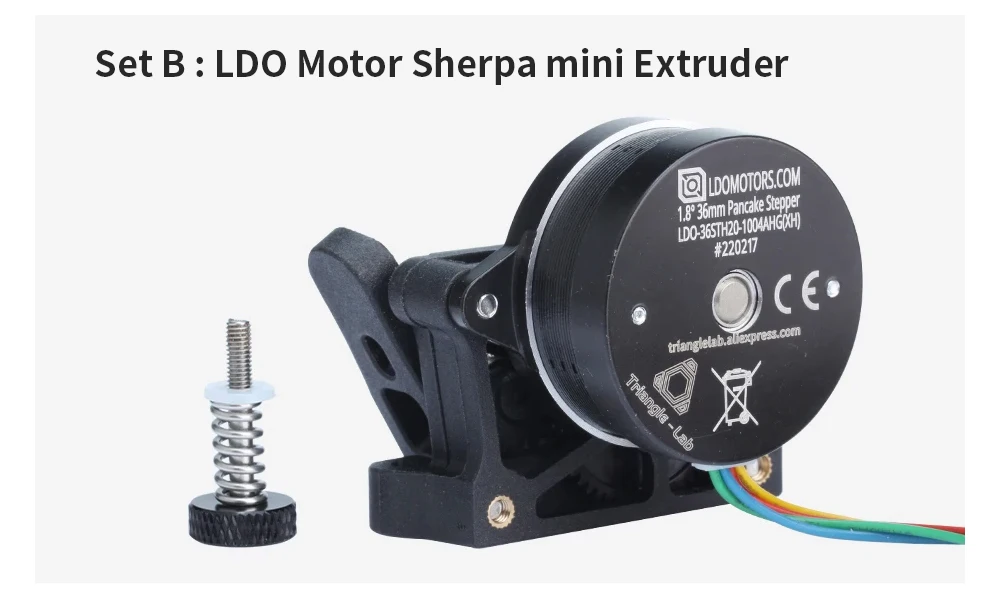 Trianglelab-Sherpa Mini-Extruder, Moons' Motor, LDO-Motor, kein Motor, Spritzguss, stark und langlebig, geringes Gewicht. – Detail 10