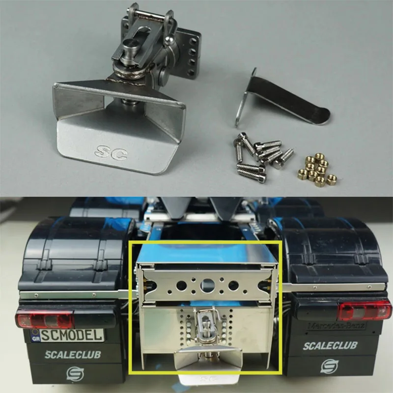 

Scaleclub Model 1:14 Drag Head Heavy Drag Mud Head Bell Mouth Trailer Hook Traction Hook For Tamiya Lesu For Scania Man Actros