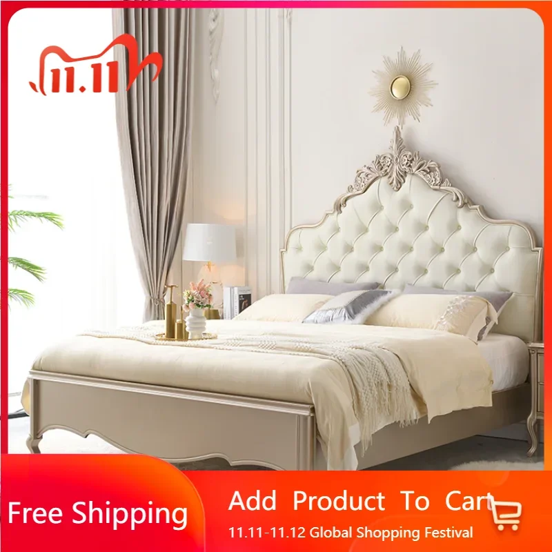 

Современная двуспальная кровать «Спящая принцесса», простой каркас для хранения вещей, роскошная комбинированная кровать размера «queen-size», эстетическая уникальная мебель Muebles