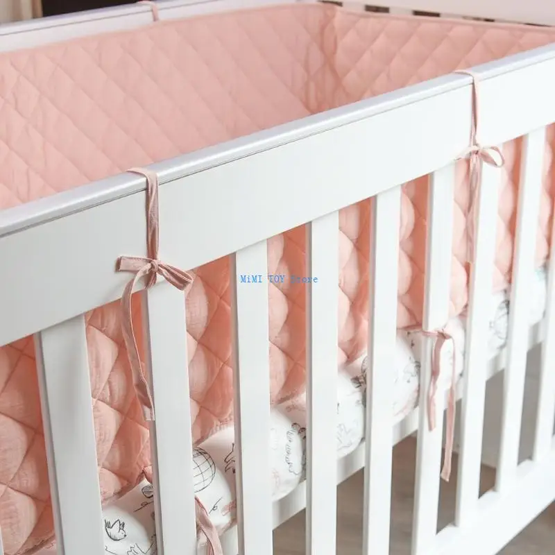 

24BE Baby Cot Bumper All Round Padded Crib Bumper Wrap Around for Protection Polyester Crib Bumpers Bedding Baby Available in