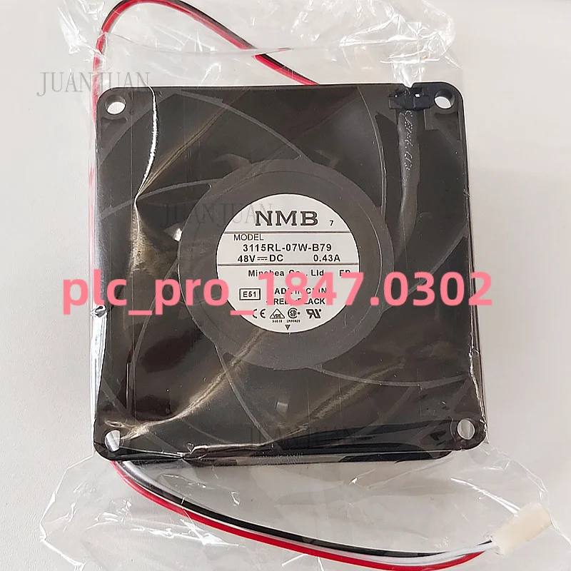 A+ 1PCS NEW FOR NMB 3115RL-07W-B79 48V 0.43A 3pin cooling fan 80X80X38MM  Fast delivery