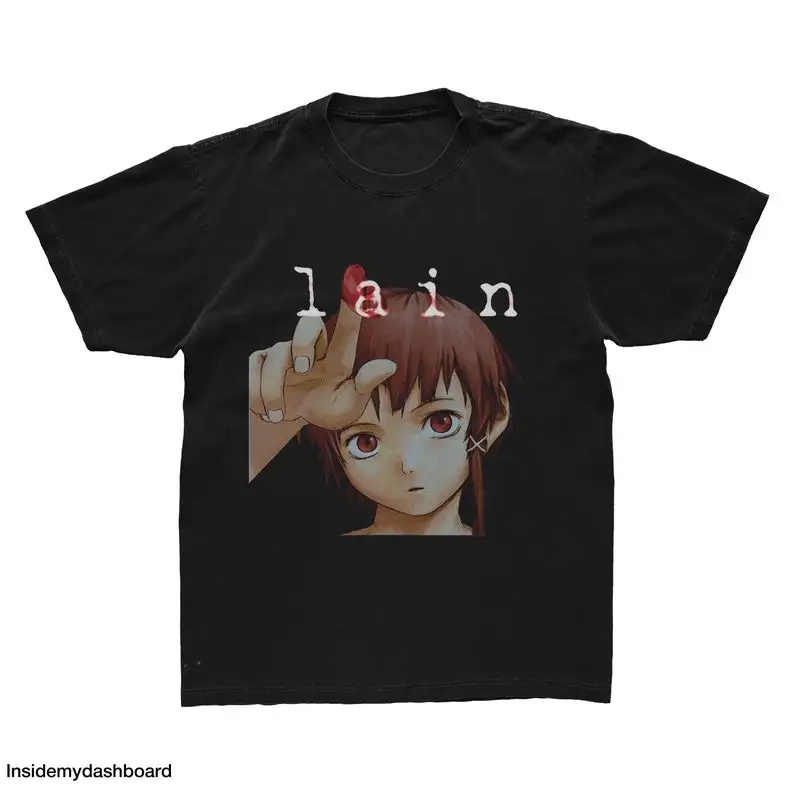 Serial Experiments Lain Blood Fingers T-Shirt, Lain Anime, Serial Experiments Lain Shirt,  Tee