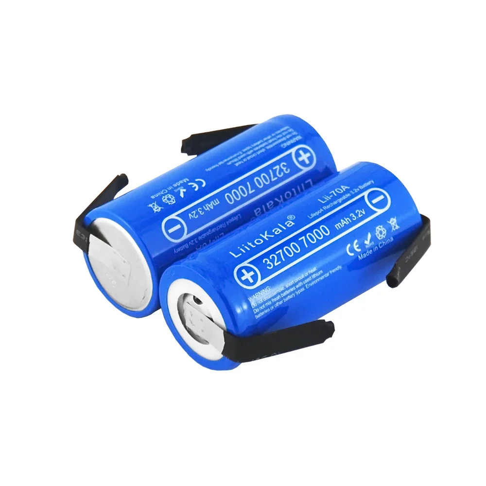 1-30buah baterai isi ulang LiitoKala 70A-N 3.2v 32700 7000mAh lifepo4 sel keluaran 5C untuk senter daya cadangan