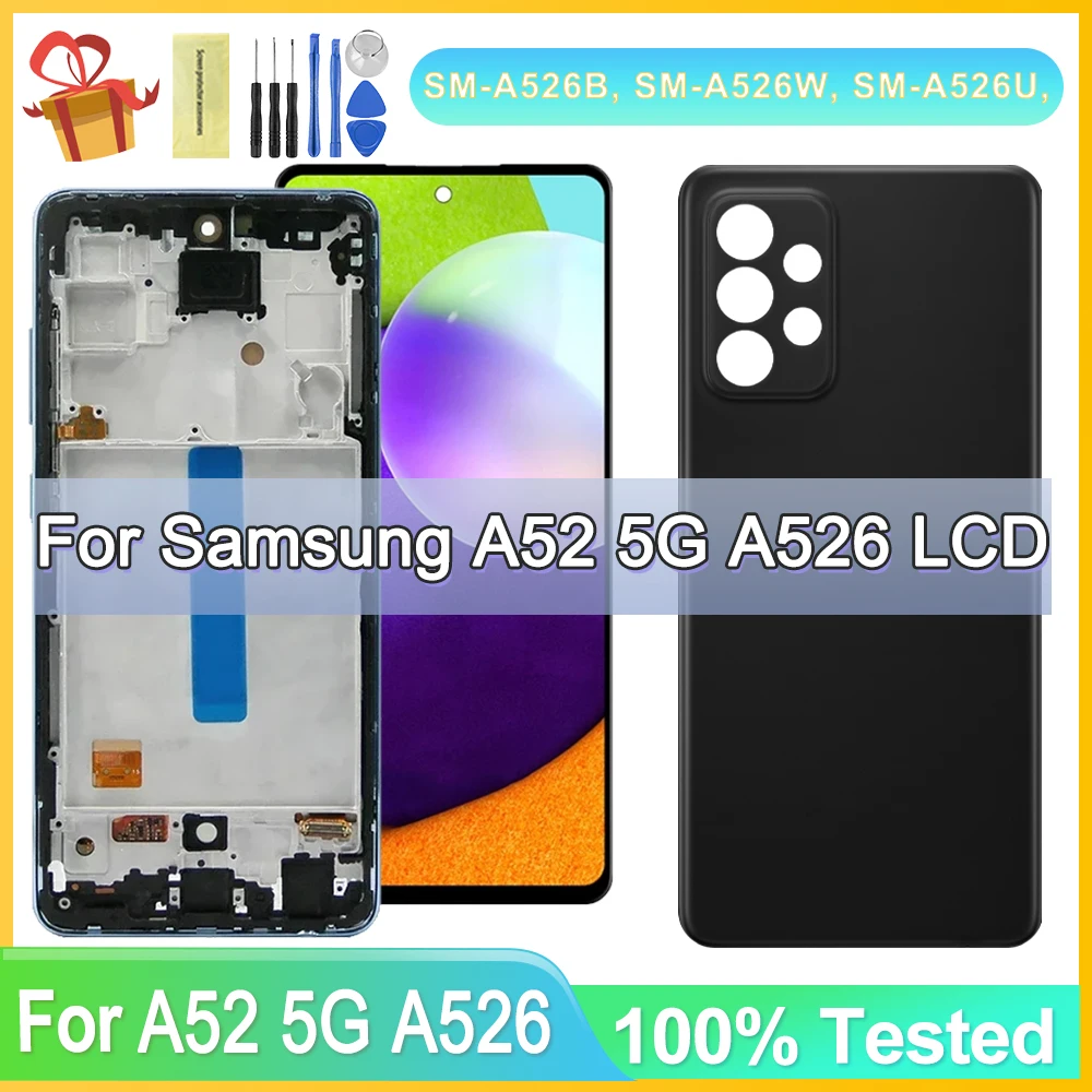 6.5''A52 5G For Samsung Tested A526B A5260 A526W A526U A526U1 LCD Display Touch Screen Digitizer Assembly Replacement