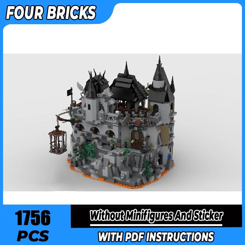 

Moc Building Blocks Lava Bastion Technology Modular Bricks Model Gifts Christmas Toys DIY Sets Assembly