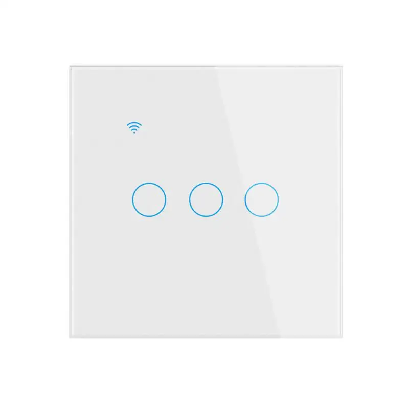 1/2/3/4 TUYA WiFi مفاتيح اللمس الذكية لـ Alexa وGoogle Home Assistant أزرار إضاءة جدار المنزل القياسية للاتحاد الأوروبي 86*86 مللي متر