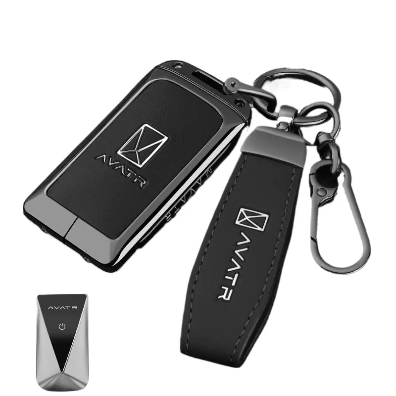Zinc Alloy NFC Card Cover for Avatr 07/06/12/11, Heavy Duty Metal Protective Case Shell with Keychain, Anti-Bend & Scratch Proof