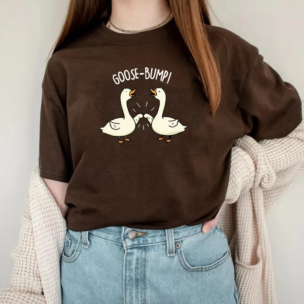 Silly Goose T-shirt Funny Goose Graphic Tee Goose Bumps Shirt Unisex Short Sleeve Tshirt Goose Animal Vintage Shirts Hipster Top