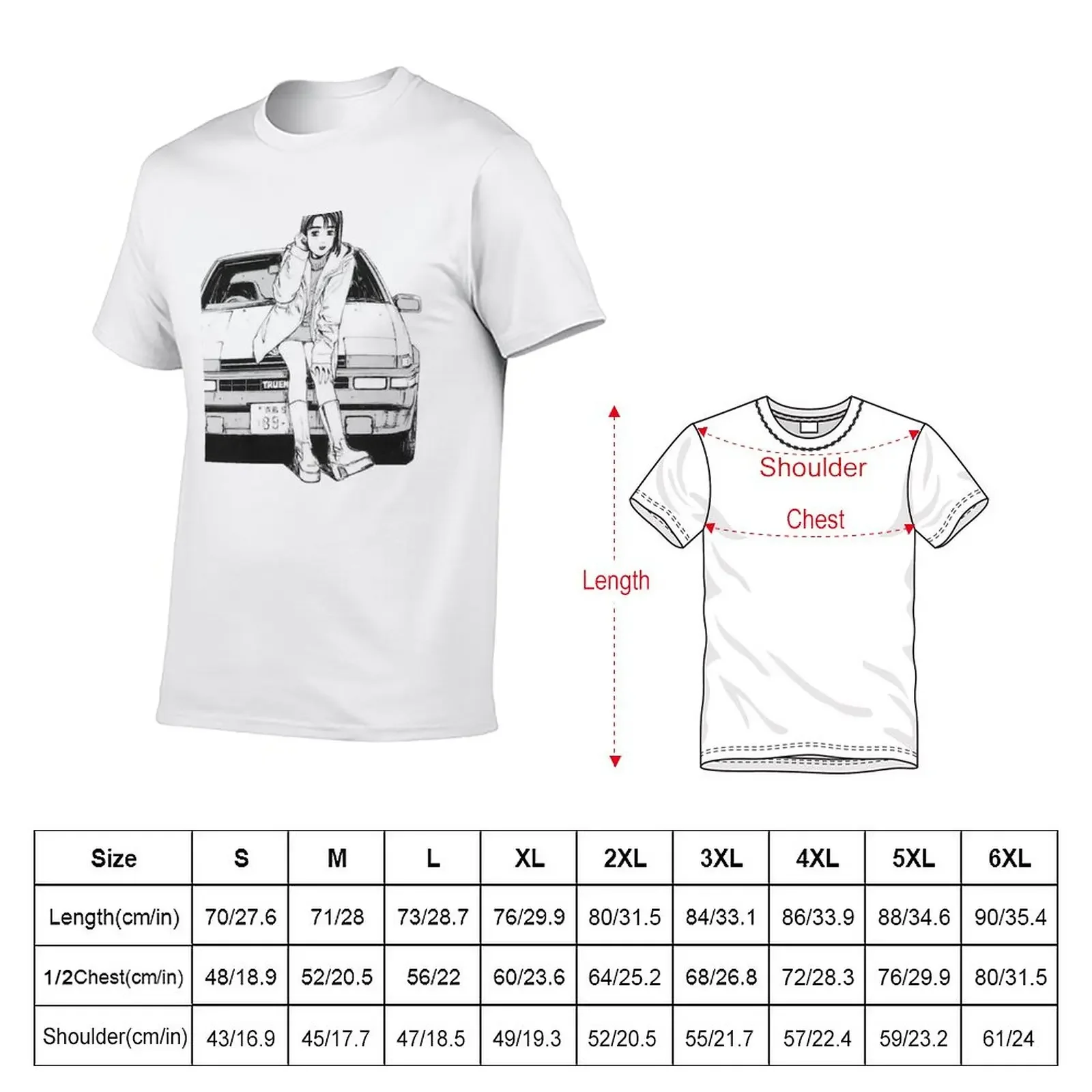 Initial D Natsuki Drift Touge Anime Eurobeat T-Shirt Aesthetic clothing plus sizes men t shirts