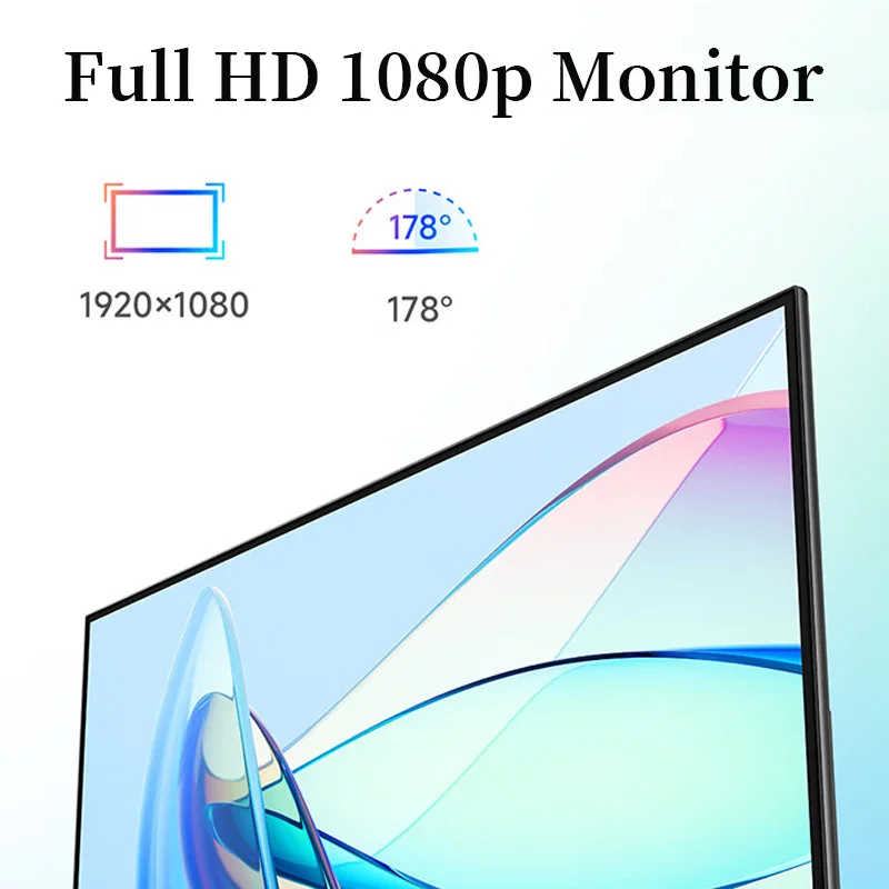 Imagem -03 - Monitor Led Curved pc va Panel Monitores de Jogos para Desktop Compatível com Hdmi Displays de Câmeras Preto ou Branco 22 75hz 1920x1080p