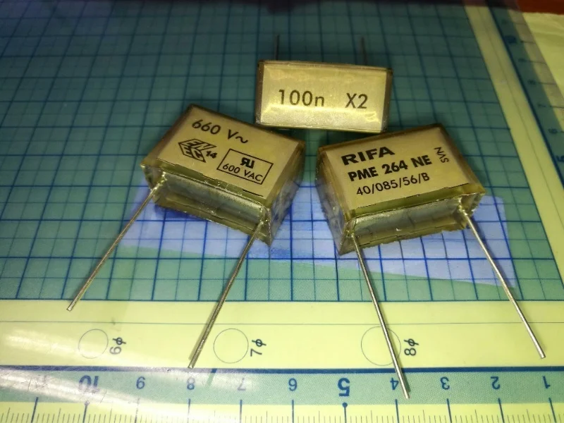 RIFA PME264NE6100MR30 100nf X2 660VAC 40/085/56/B 0.1 فائق التوهج مكثف PME264NE #1