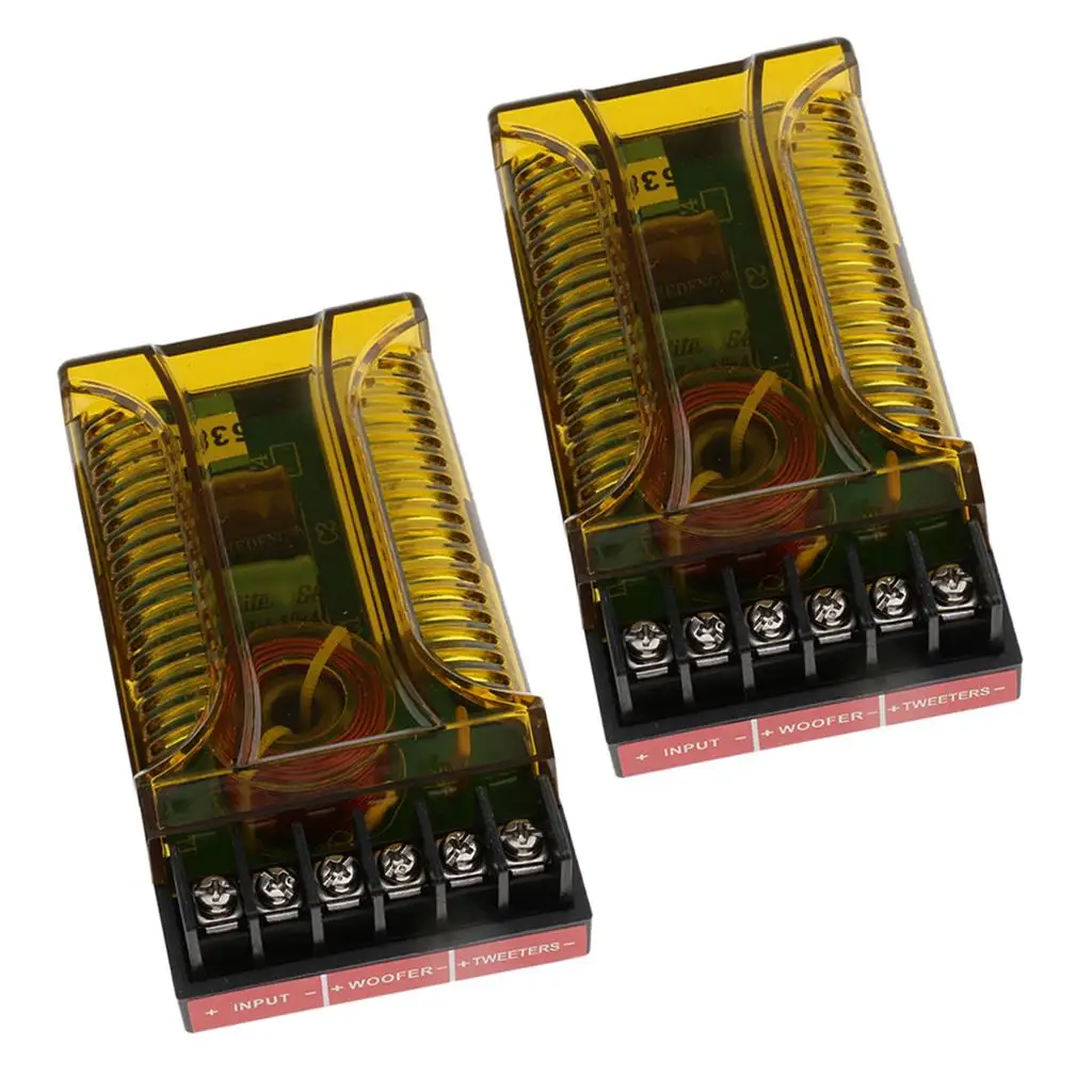 Universal Crossover for Speakers 2 Way Frequency Divider Crossover Filter for Car Audio 120W Metal