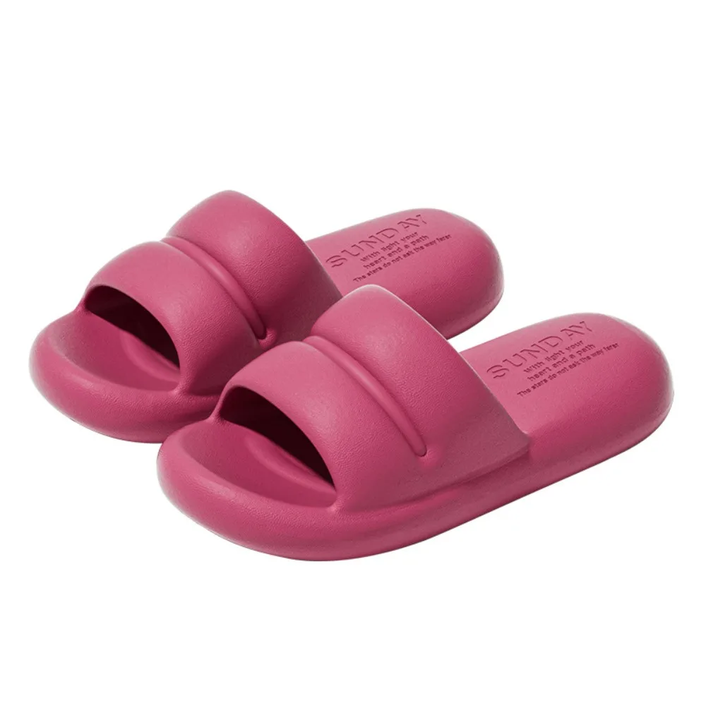 Pure Color Air Cushion Slippers EVA Soft Durable Anti-slip Slippers Damping and Rebound Women Slippers for Indoor and Outdoor