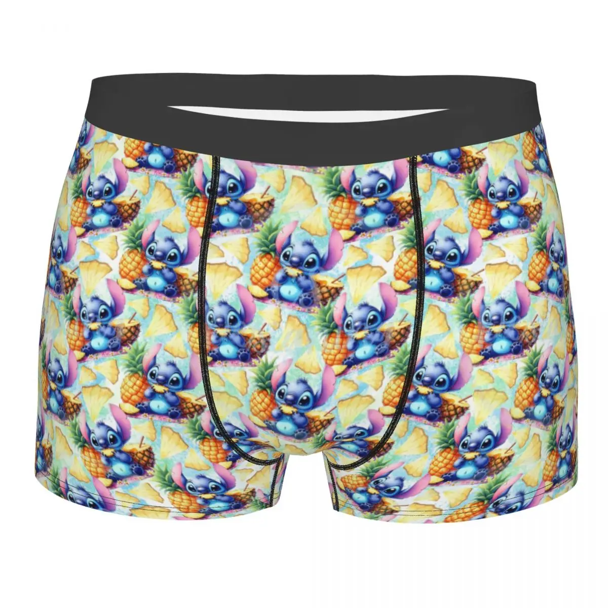 Customized Fashion Stitch Pineapple Boxers Shorts Panties Male Underpants Breathable Briefs Underwear