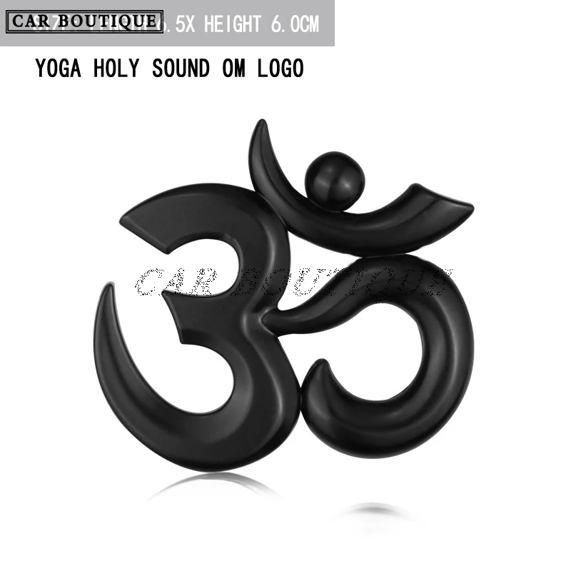 

Metal Logo Car Personality Yoga Holy Sound OM India Sanskrit Symbol Side Sticker Car Tail Scratch Decoration Sticker