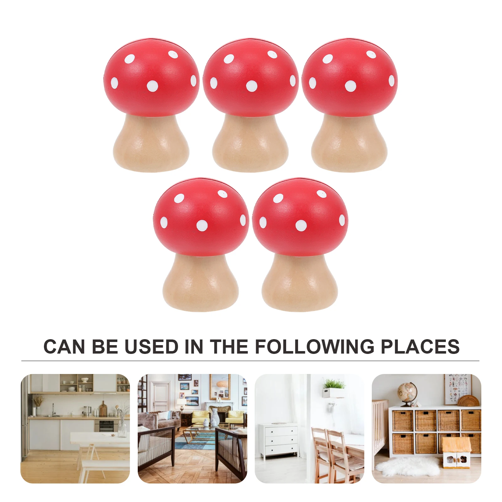 

5 Pcs Mushroom Head Business Card Holder Note Clamps Place Holders Wedding Decor Clip Stand Photo for Notes