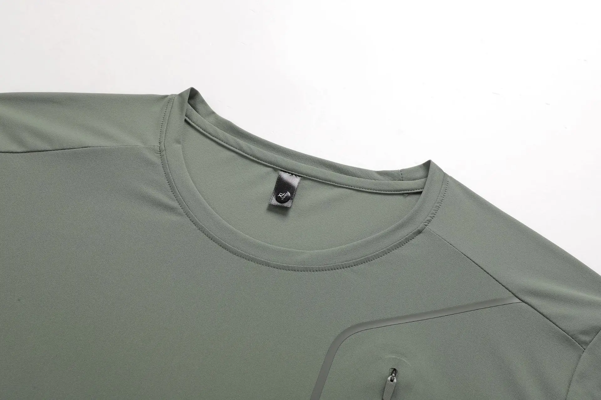 Sneldrogend casual T-shirt met ronde hals voor heren, ademend, elastisch, dun, koel zomertopje met korte mouwen voor actieve slijtage