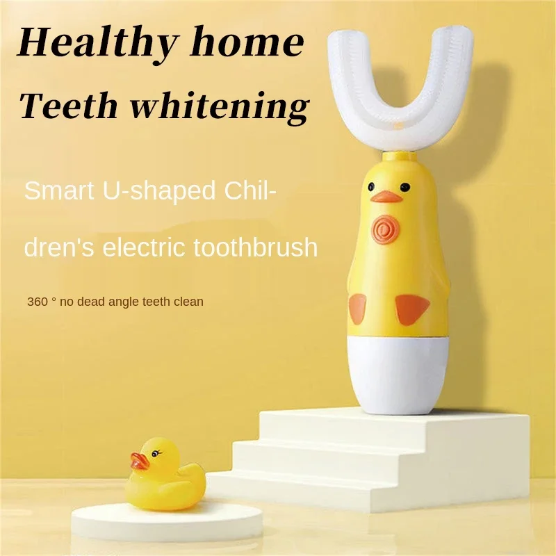 Children's Sonic Electric Toothbrush - U-Shaped Soft Silicone - Teeth Whitening - Best Gift