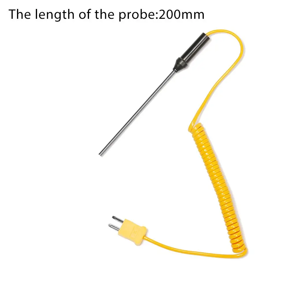 100/150/200/300/500mm -50C to 1200C with Wire Cable K-Type Thermocouple Probe Sensor Measuring Tools Temperature Controller