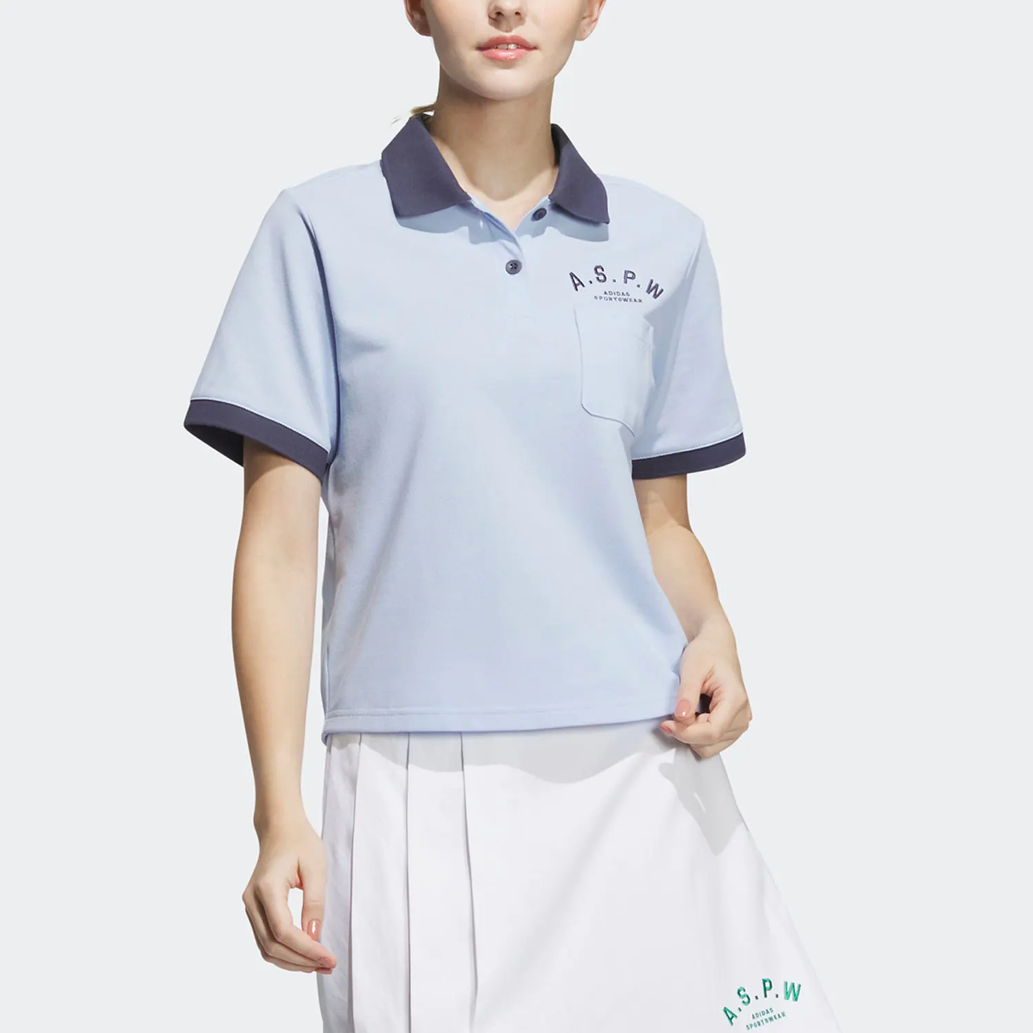 

Оригинальная женская повседневная рубашка-поло Adidas VERBIAGE POLO с короткими рукавами IP3942