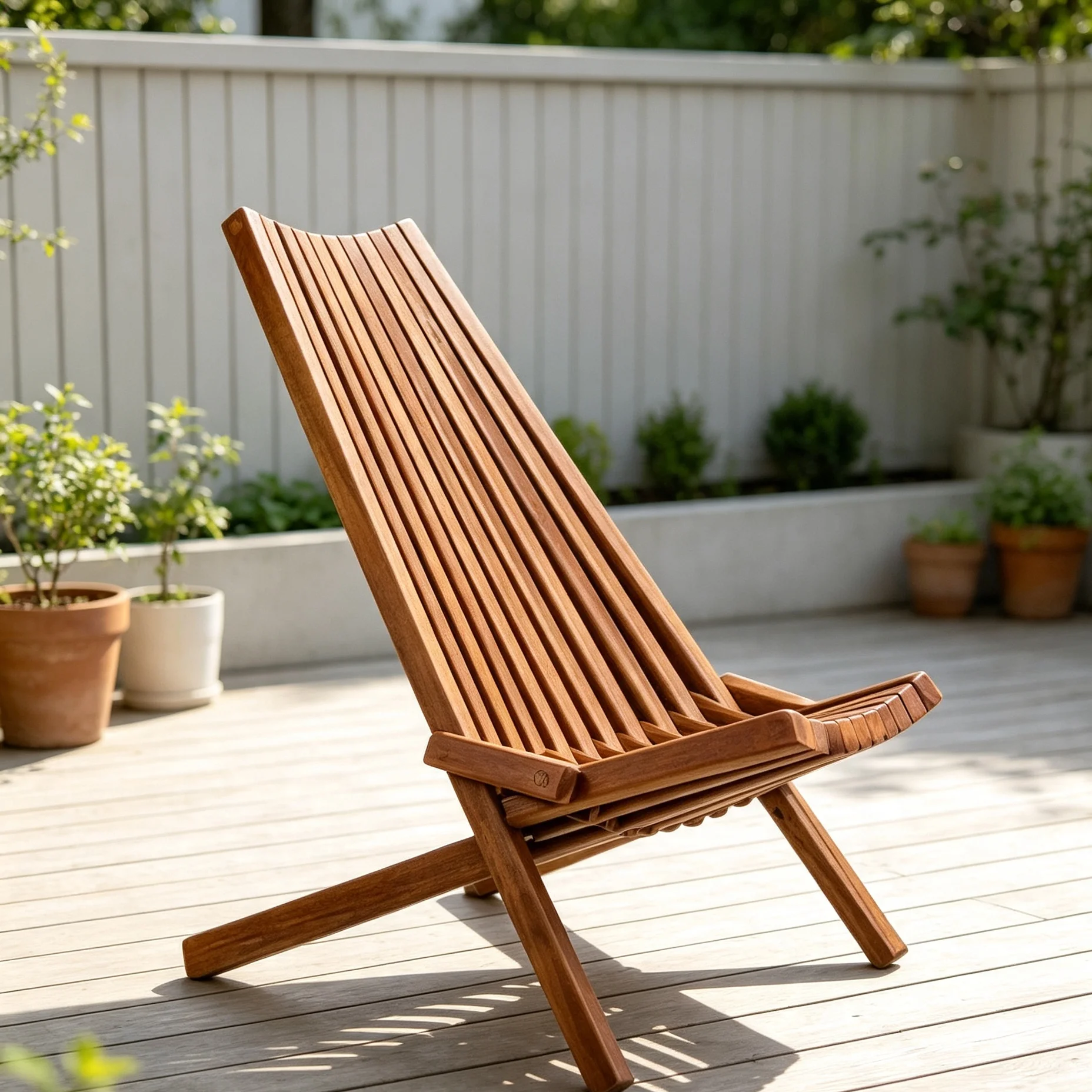 Silla Plegable de Madera de Ac - Outdoor Furniture Oil Teak reseña y precio