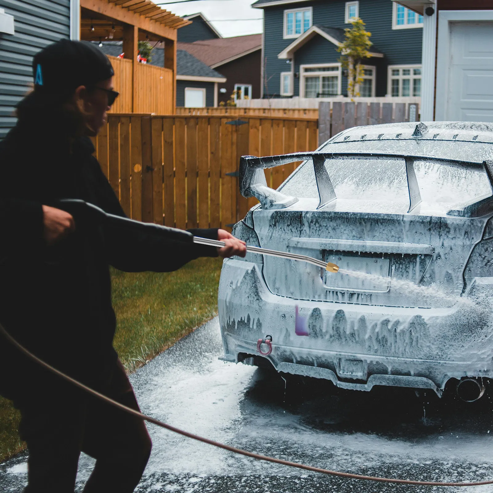 

Насадка для пистолета высокого давления, угловая, 30 градусов, удлинительная штанга для автомойки, сменная насадка для распылителя высокого давления для автомобиля