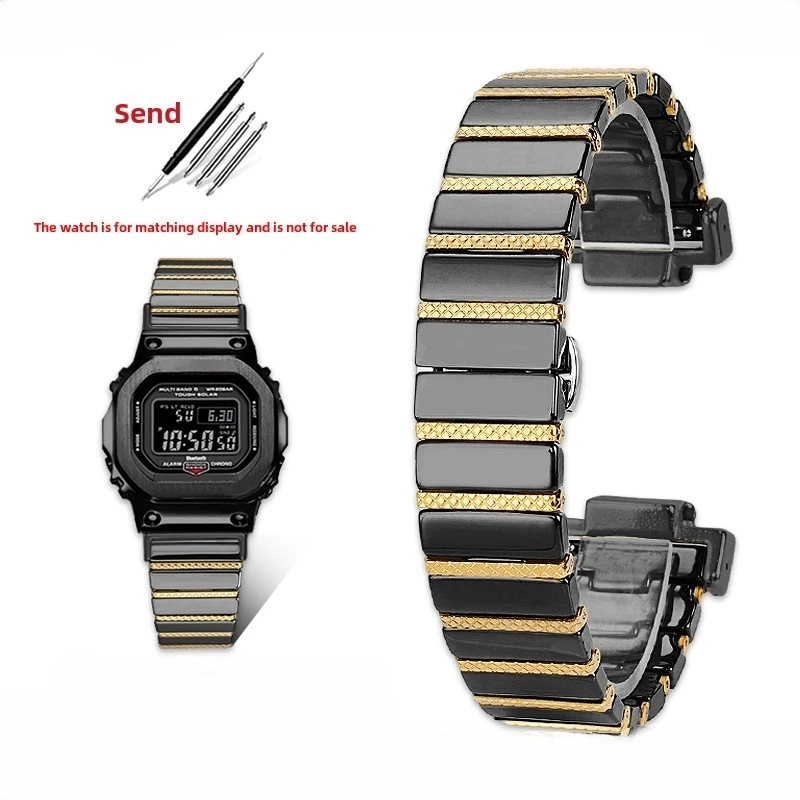 

Керамический ремешок для часов DW-5600 для G-SHOCK Casio, маленький квадратный DW5600 GW-M5610 GW-B5600, ремешок для часов, корпус из нержавеющей стали, аксессуары