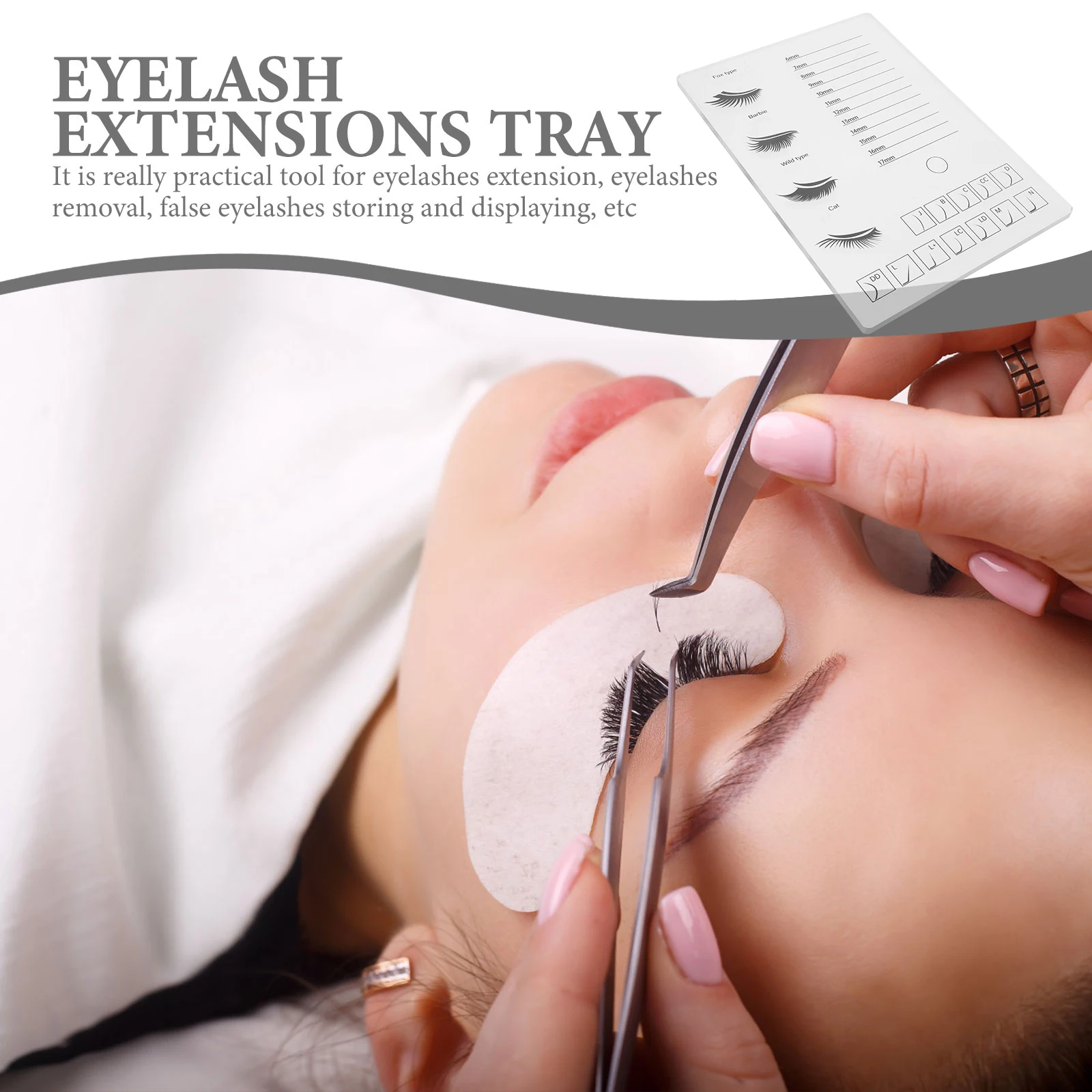 

Thickened Acrylic Eyelash Board Extensions Tray Lashes Pallet Holder Display organizer lash tiles eyelash holder tray organizer