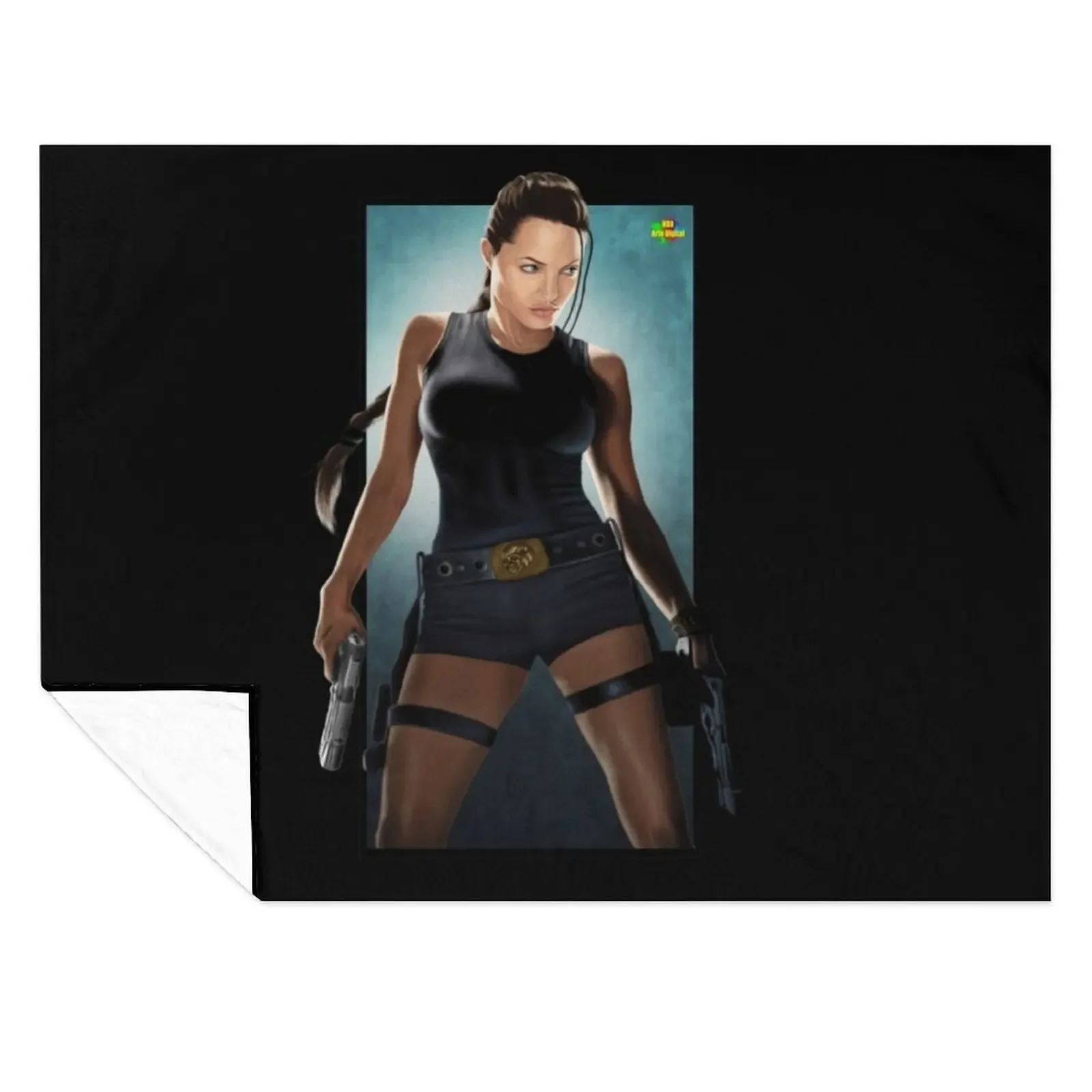 

tomb Raider Throw Blanket funny gift Warm Flannel Fabric heavy to sleep Blankets