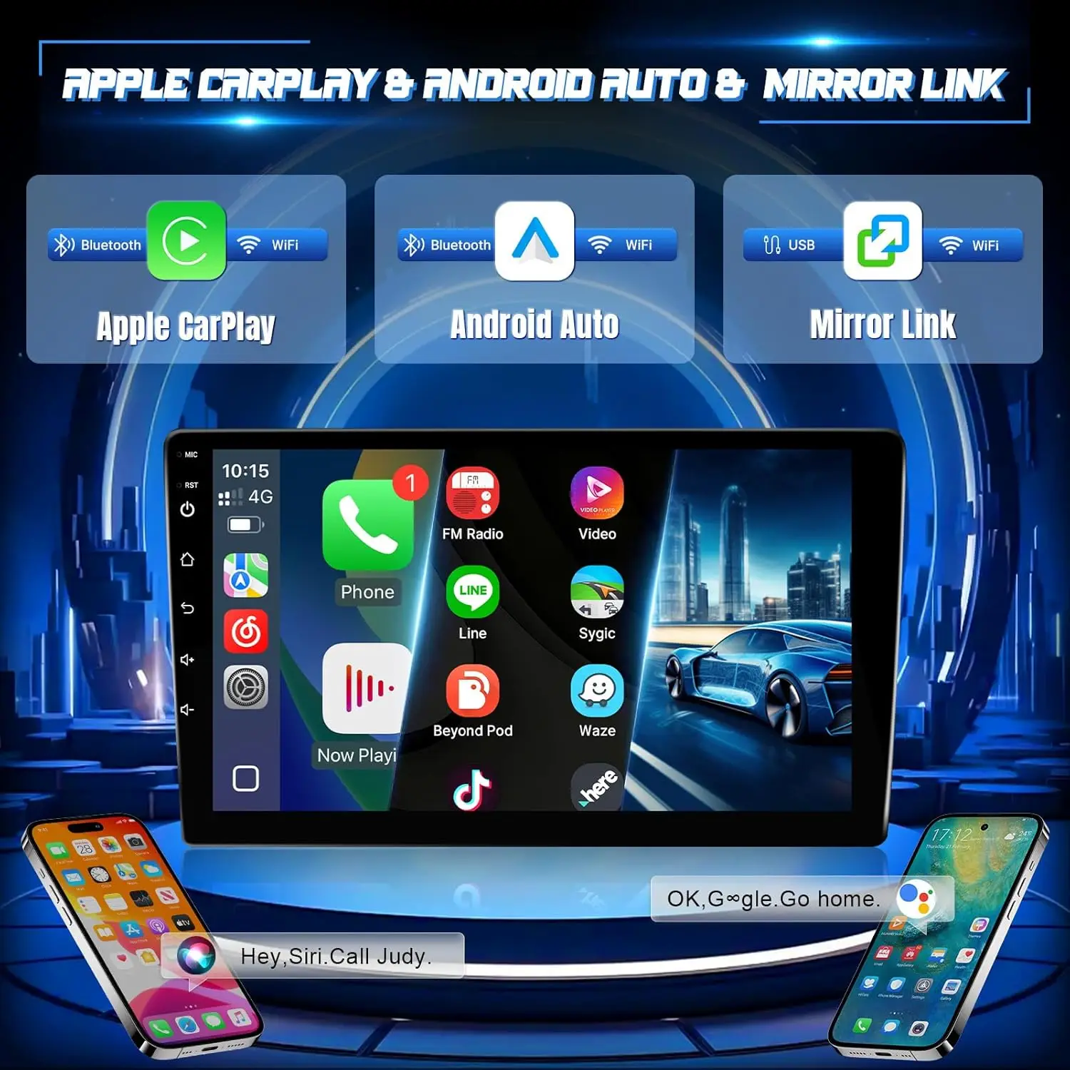 ستيريو سيارة أندرويد لسيارة دودج جراند كارافان 2011-2020، كرايسلر تاون آند كونتري 2011-2016، شاشة لمس 9 بوصة GPS، CarPlay، Android A