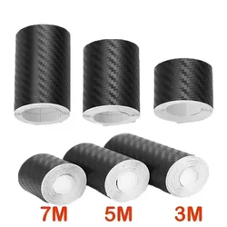 3/5/7/10cm Carbon Fiber Car Sticker DIY Paste Protector Strip Auto Door Sill Side Mirror Anti Scratch Tape Waterproof Protect Fi