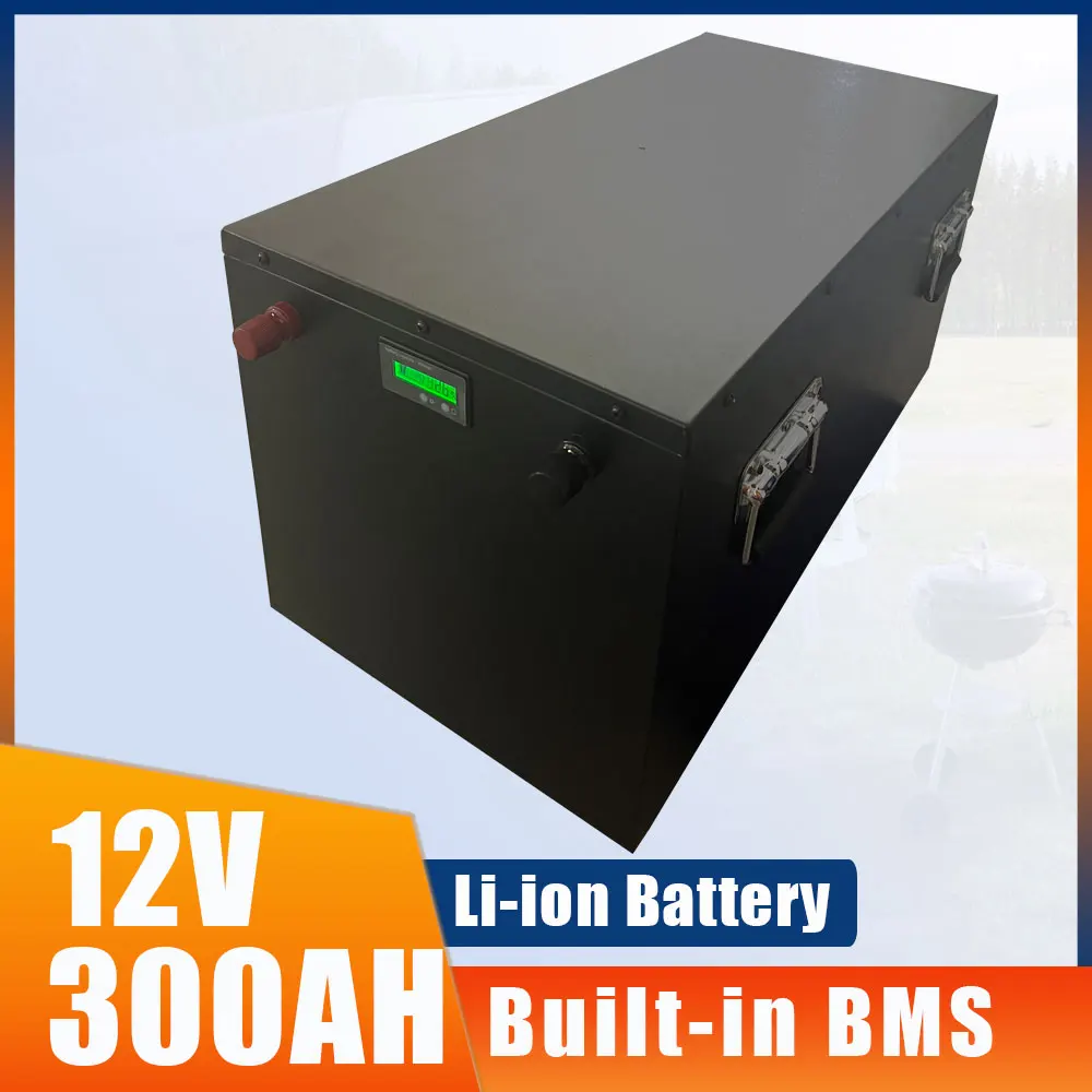 12V 300AH Li-ion With 100A 150A 200A BMS Lithium Polymer Battery For Vehicle Forklift Crane Truck Solar System Electric Cars Bus