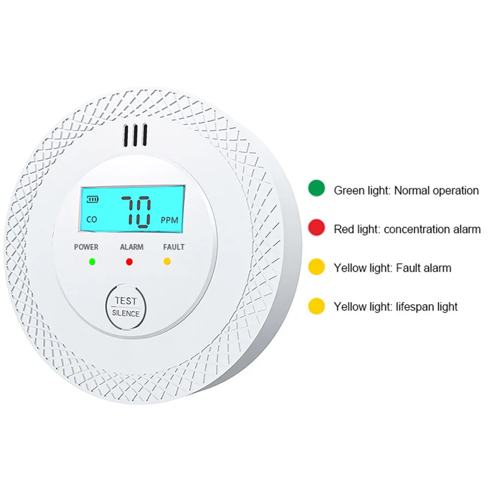 

High Sensitive Carbon Monoxide Alarm Detector with 85dB Sound and LCD Display Ideal for Home and Office Use