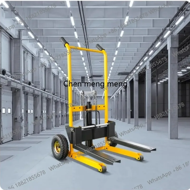 

Folding Manual Hydraulic Stacker Lightweight Small Lifting and Handling Trolley Portable for Home Use