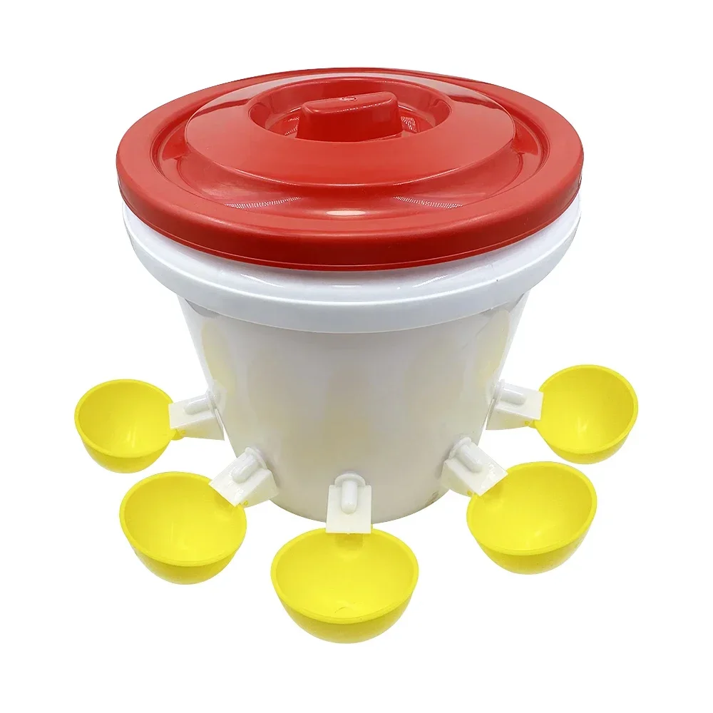 1-20pcs Automatic Chicken Drinker Bowl Poultry Chicks Duck Goose Water Drinking Hanging Cups Farm Animal Drinking Dispenser