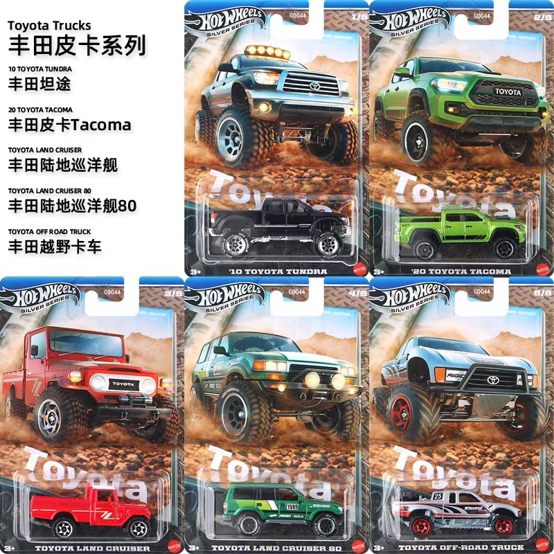 

Автомобили Hot Wheels TOYOTA SERIES TUNDRA TACOMA LAND CRUISER 1/64, металлическая литая под давлением модель, коллекция игрушечных транспортных средств GDG44
