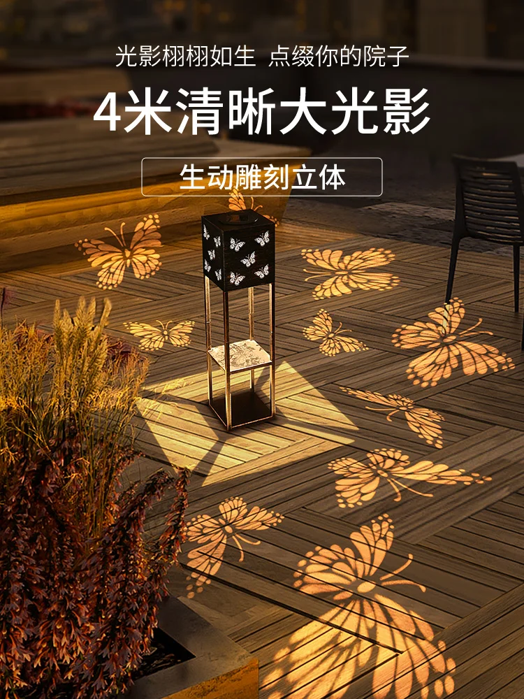 Solar flower stand light Outdoor courtyard ambient light Garden villa balcony decorative ornament   waterproof floor