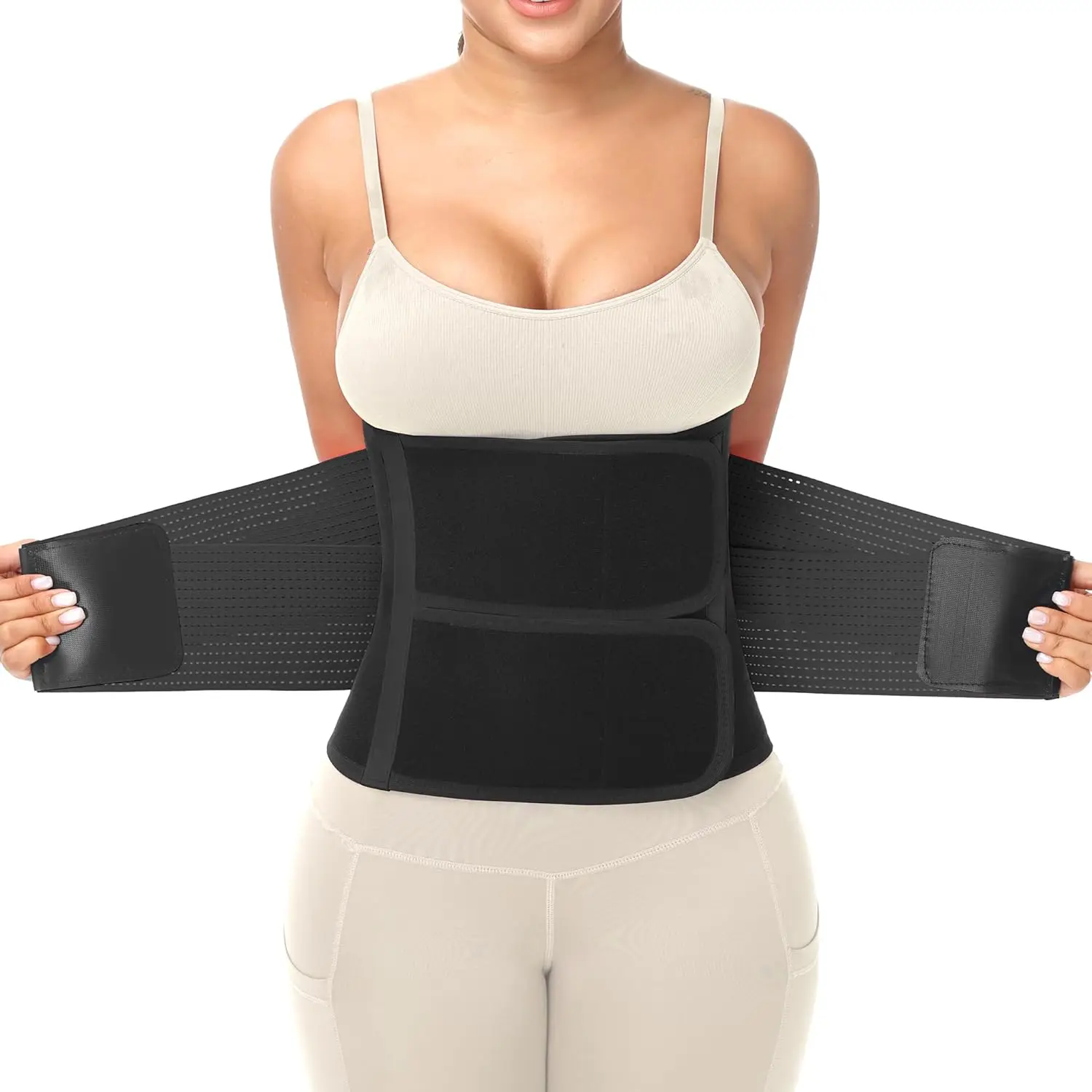 

Waist Trainer for Women & Men - Sweat Belly Fat Trimmer Belt, Tummy Control Body Shaper & Back Support Sauna Suit