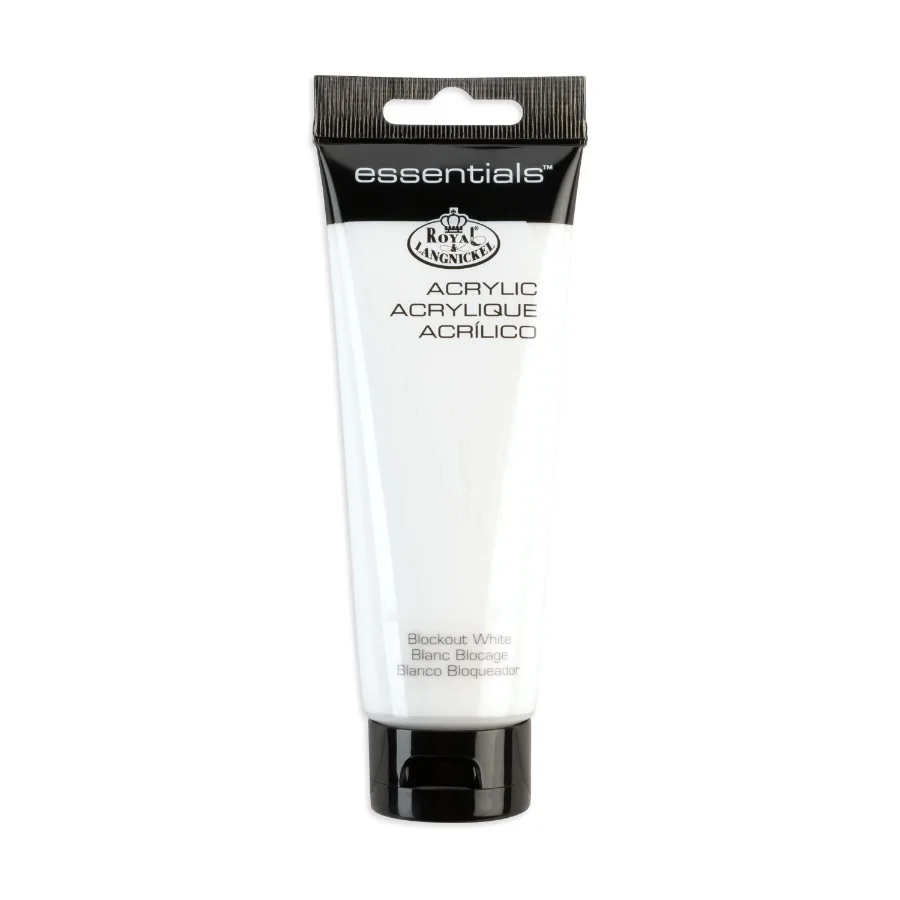 3 Pack Blockout White Acrylic Paint 120ml for Artistic Applications High Coverage and Fast Drying Formula Ideal for Crafting Pa