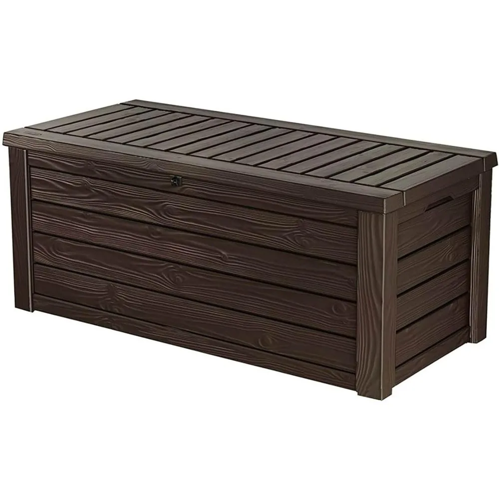 Westwood 150 Gallon Plastic Backyard Outdoor Storage Deck Box for Patio Decor, Furniture Cushions, Garden Tools,