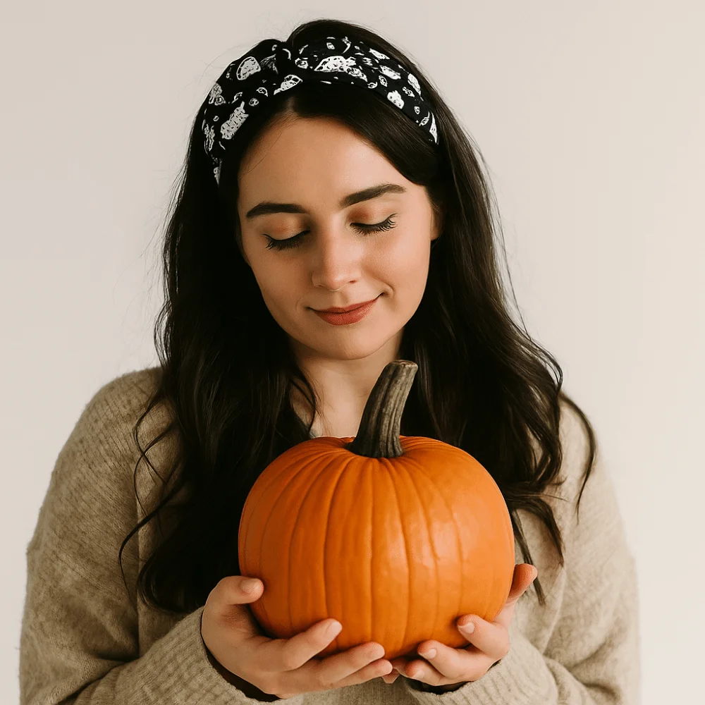 Horrible Pumpkin Head Headband Gothic Cartoon Halloween Hair Hoop Black Cat Decor Ghost Print Hairband Girls/Children