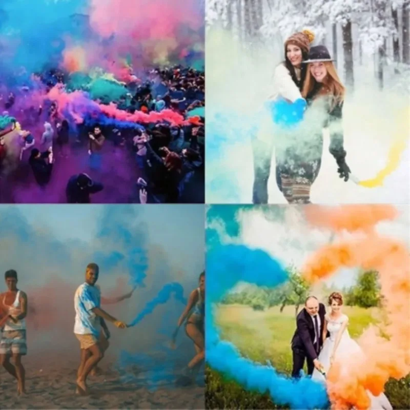 2 قطعة عصا الدخان الملونة المحمولة مرحلة التصوير الدعامة الزفاف ماجيك حفلة عيد ميلاد الديكور أداة جو الضباب الإبداعية