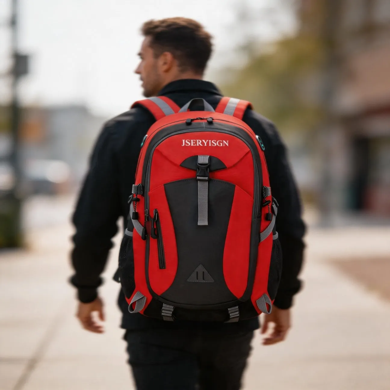 Classic Simple Backpack Daily Commute Outdoor Travel With Laptop Compartment Comfortable Handle