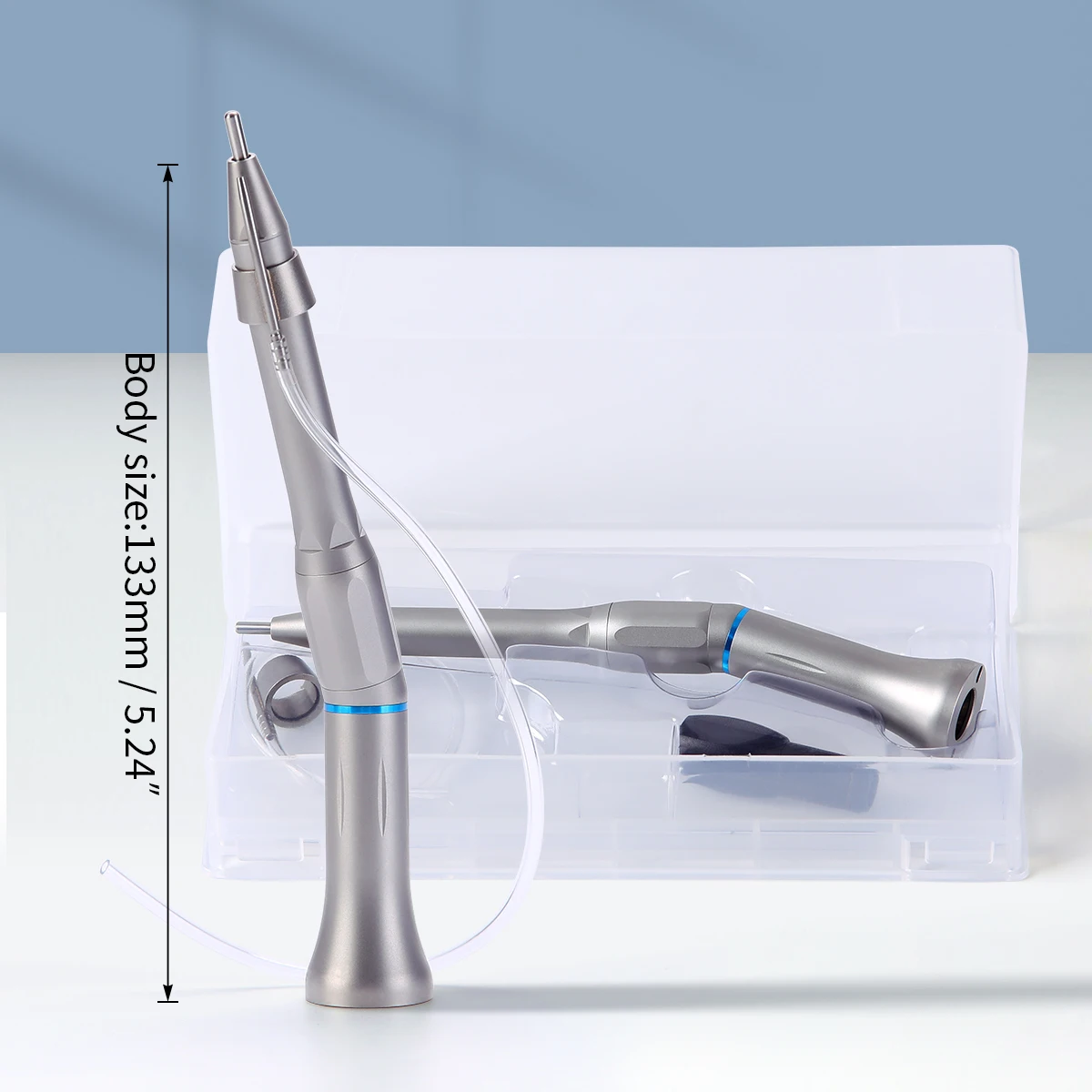 AZDENT Dental 20 Degree Straight Head Surgical Operation Handpiece 1:1 Direct Drive Single external Water Spray Handpiece