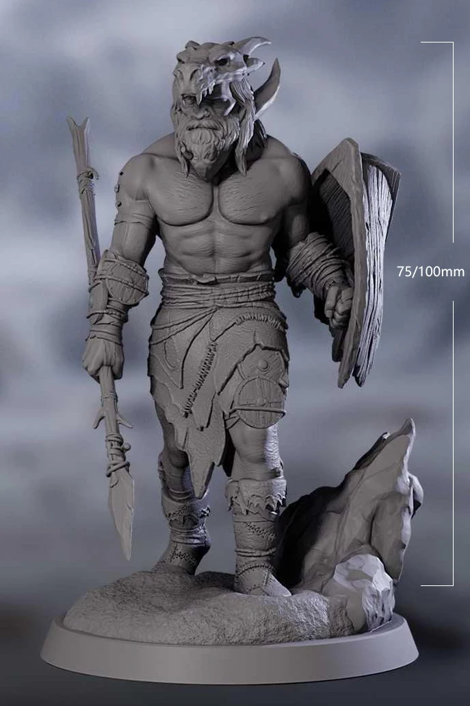 

1/24, 75 мм, 1/18, 100 мм, набор моделей из смолы, фигурка воина варвара, скульптура, Неокрашенная, без цветов
