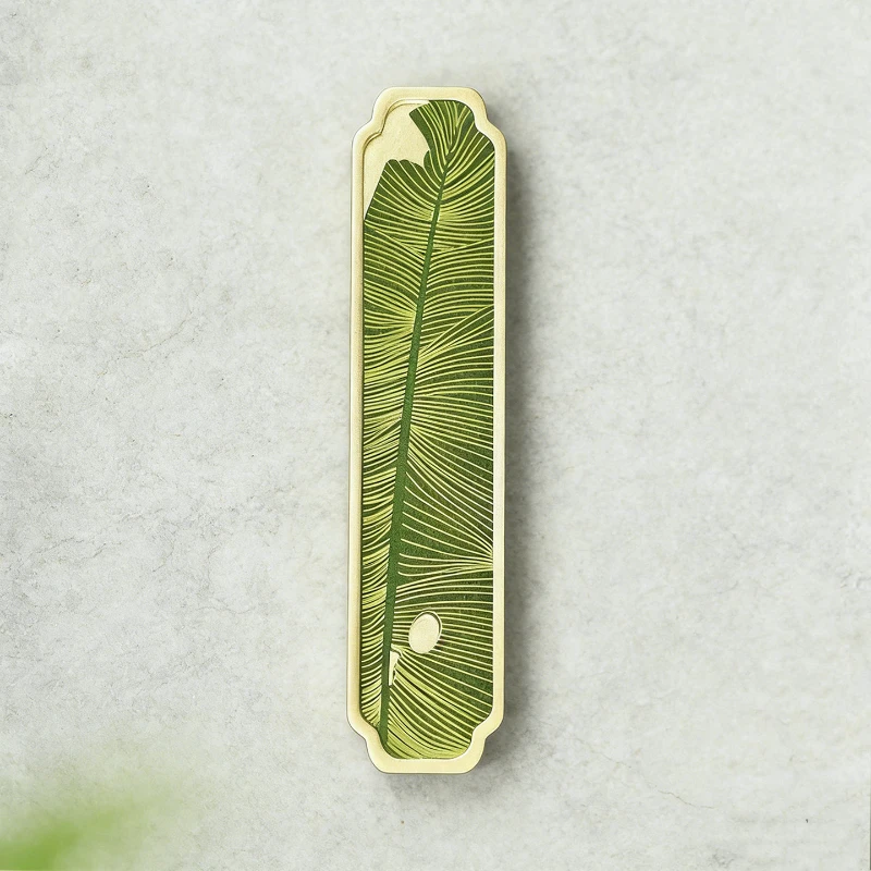 Solid Brass Paperweight with Brush Rest for Calligraphy Painting Practice Chinese Style Retro Writing Calligraphy Tool Drawing