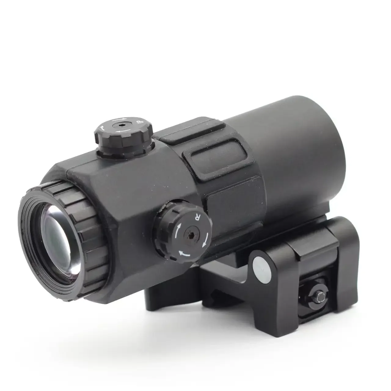 Tactical G45 Sight Fixed 5X Magnifier Scope with Switch to Optics Reflex Side Airsfot Hunting Gear W/20mm Rail Mounts & QD Lever