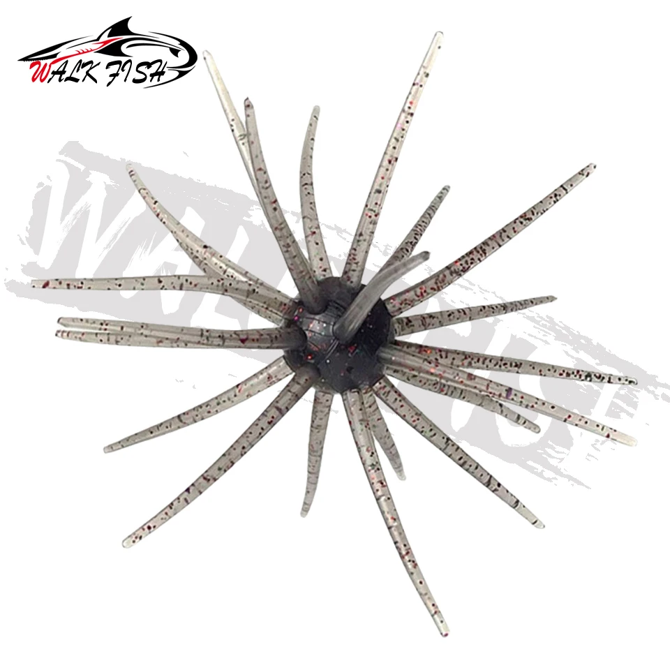 WALK FISH 3 Stück 0,5g-8,7g Seeigel-Angelköder TPE Weichköder Silikonköder für Brassen, Seebarsch, Mandarinfisch, Tilapia, Forelle – Detail 22