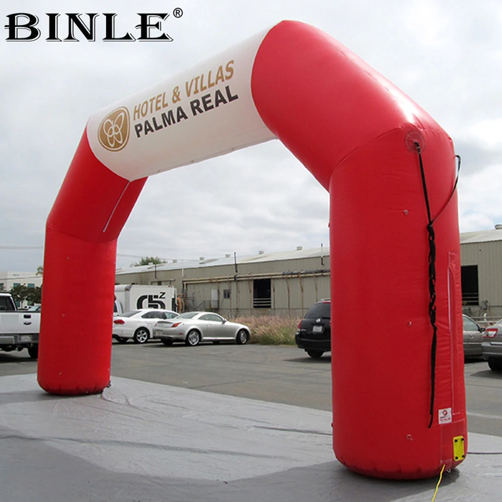 Arco inflable para publicidad, accesorio cuadrado de buena calidad, para deportes, puerta con impresión, promoción