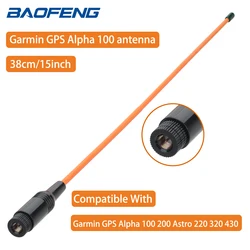 SMA-Male Upgrade Whip Antenna, Longo Alcance Estendido para Garmin Alpha, GPS Alpha 100 200 Astro 220 320 430 Ham Radio, 771, 38cm